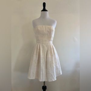 BCBG Max Azria Dorothea strapless dress in Rose Whisper